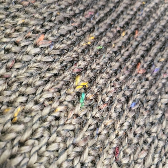 Steve Madden Knit Style Brown With Multi Color Thread Infinity Scarf - Picture 4 of 8